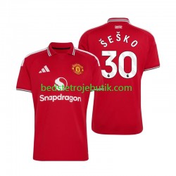 Manchester United Benjamin Sesko 30 Mænd Hjemmebane Fodboldtrøje 2026-2027 Kortærmet