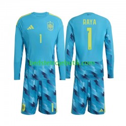 Spanien David Raya 1 Målmand Børn Hjemmebane Fodboldtrøje World Cup 2026 Langærmet