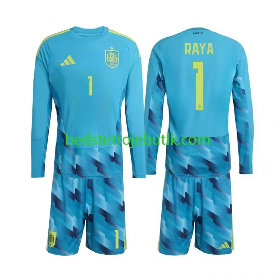Spanien David Raya 1 Målmand Børn Hjemmebane Fodboldtrøje World Cup 2026 Langærmet