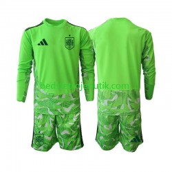 Spanien 6th Green color Målmand Børn Fodboldtrøje World Cup 2026 Langærmet
