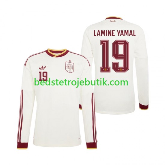 Spanien Lamine Yamal 19 Mænd Udebane Fodboldtrøje World Cup 2026 Langærmet