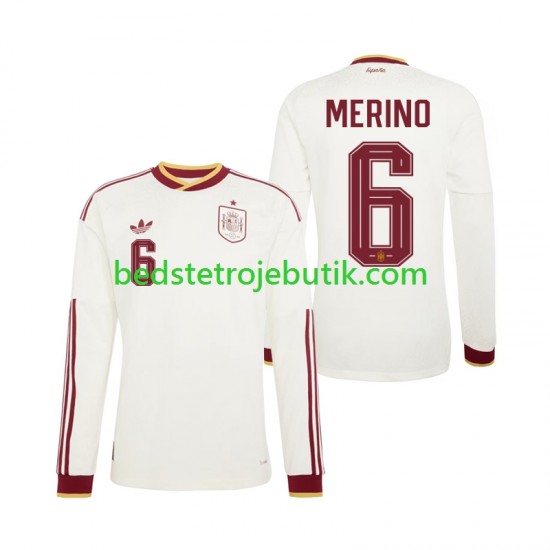 Spanien Mikel Merino 6 Mænd Udebane Fodboldtrøje World Cup 2026 Langærmet