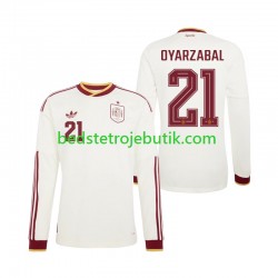 Spanien Mikel Oyarzabal 21 Mænd Udebane Fodboldtrøje World Cup 2026 Langærmet