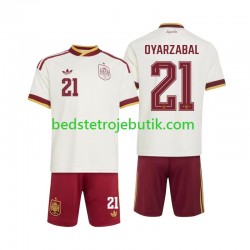 Spanien Mikel Oyarzabal 21 Børn Udebane Fodboldtrøje World Cup 2026 Kortærmet