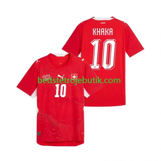 Schweiz Granit Xhaka 10 Mænd Hjemmebane Fodboldtrøje World Cup 2026 Kortærmet