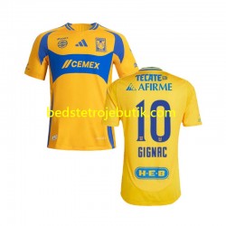 Tigres UANL Gignac 10 Mænd Hjemmebane Fodboldtrøje 2024-2025 Kortærmet