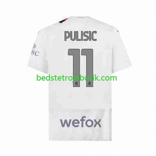 AC Milan Christian Pulisic 11 Mænd Udebane Fodboldtrøje 2023-2024 Kortærmet