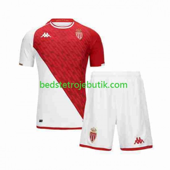 AS Monaco Børn Hjemmebane Fodboldtrøje 2023-2024 Kortærmet