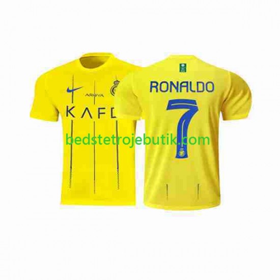 Al-Nassr Ronaldo 7 Mænd Hjemmebane Fodboldtrøje 2023-2024 Kortærmet