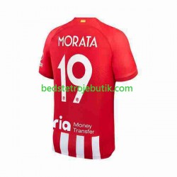 Atlético Madrid 2 Alvaro Morata 19 Mænd Hjemmebane Fodboldtrøje 2023-2024 Kortærmet