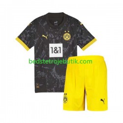 Borussia Dortmund Børn Udebane Fodboldtrøje 2023-2024 Kortærmet