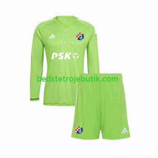 Dinamo Zagreb Målmand Børn Hjemmebane Fodboldtrøje 2023-2024 Langærmet