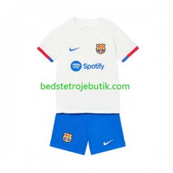 FC Barcelona Børn Udebane Fodboldtrøje 2023-2024 Kortærmet