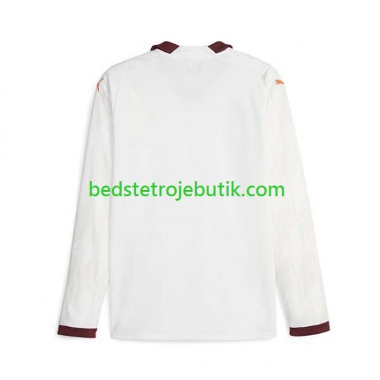 Manchester City Mænd Udebane Fodboldtrøje 2023-2024 Langærmet