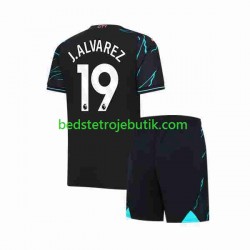Manchester City Julian Alvarez 19 Børn 3. Valg Fodboldtrøje 2023-2024 Kortærmet