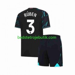Manchester City Ruben 3 Børn 3. Valg Fodboldtrøje 2023-2024 Kortærmet