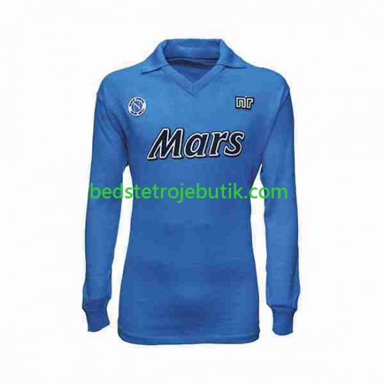 Napoli 1989 1990 Retro Mænd Hjemmebane Fodboldtrøje Langærmet
