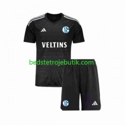 Schalke 04 Målmand Børn Udebane Fodboldtrøje 2023-2024 Kortærmet
