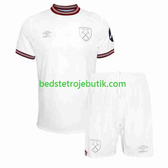 West Ham United Børn Udebane Fodboldtrøje 2023-2024 Kortærmet