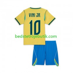Brasilien Vinicius Junior 10 Børn Hjemmebane Fodboldtrøje World Cup 2026 Kortærmet