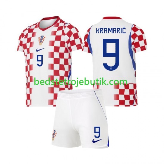 Kroatien Andrej Kramaric 9 Børn Hjemmebane Fodboldtrøje World Cup 2026 Kortærmet