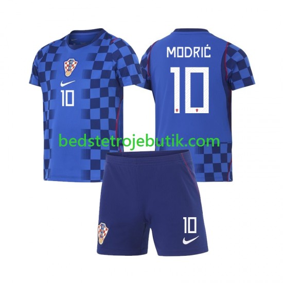 Kroatien Modrić Luka 10 Børn Udebane Fodboldtrøje World Cup 2026 Kortærmet