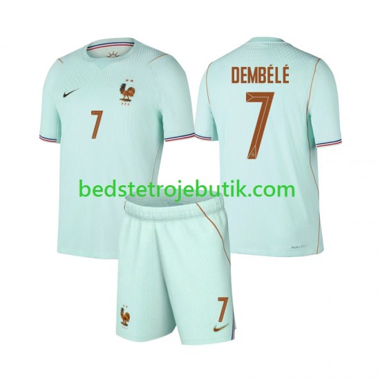 Frankrig Ousmane Dembele 7 Børn Udebane Fodboldtrøje World Cup 2026 Kortærmet