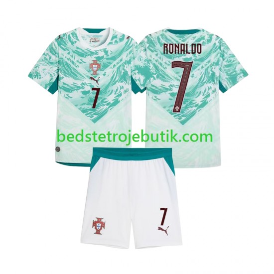 Portugal Cristiano Ronaldo 7 Børn Udebane Fodboldtrøje 2026 2027 Kortærmet