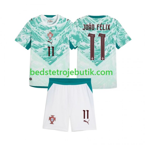 Portugal Joao Felix 11 Børn Udebane Fodboldtrøje 2026 2027 Kortærmet