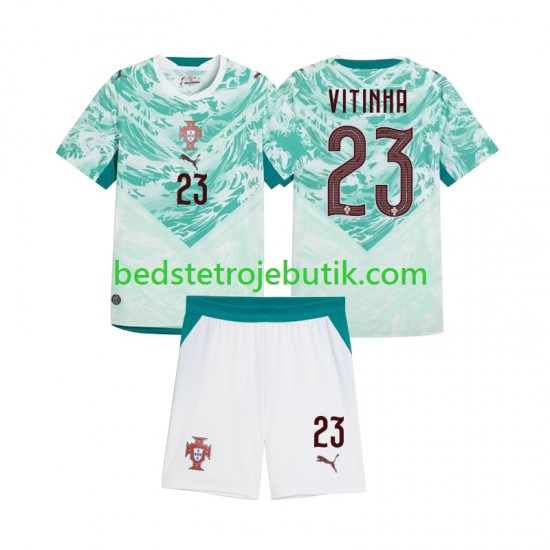 Portugal Vitinha 23 Børn Udebane Fodboldtrøje 2026 2027 Kortærmet