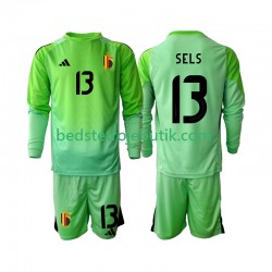 Belgien Matz Sels 13 Målmand Børn Hjemmebane Fodboldtrøje 2025 Langærmet