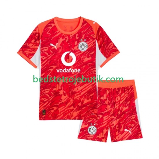 Borussia Dortmund Målmand Børn Udebane Fodboldtrøje 2025-2026 Kortærmet