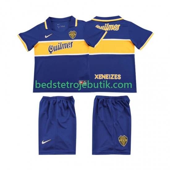 CA Boca Juniors 1996 1997 Retro Børn Hjemmebane Fodboldtrøje Kortærmet