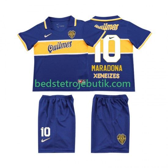 CA Boca Juniors MARADONA 10 1996 1997 Retro Børn Hjemmebane Fodboldtrøje Kortærmet