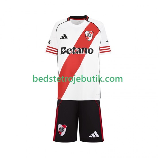 CA River Plate Børn Hjemmebane Fodboldtrøje 2025-2026 Kortærmet