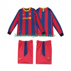 FC Barcelona Retro Børn Hjemmebane Fodboldtrøje 2011 2010 Langærmet