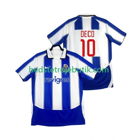 FC Porto DECO 10 2003 Retro Mænd Hjemmebane Fodboldtrøje 2004 Kortærmet