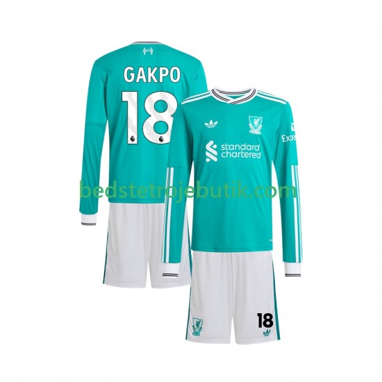 Liverpool Gakpo 18 Børn 3. Valg Fodboldtrøje 2025-2026 Langærmet