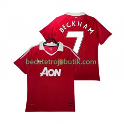 Manchester United BECKHAM 7 Retro Mænd Hjemmebane Fodboldtrøje 2011 2010 Kortærmet