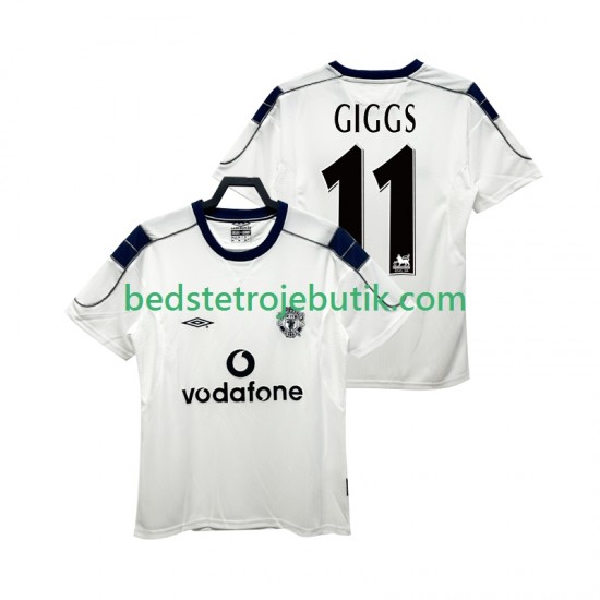 Manchester United GIGGS 11 2000 2001 Retro Mænd Udebane Fodboldtrøje Kortærmet