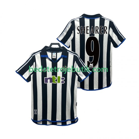 Newcastle United SHEARER 9 2000 2001 Retro Mænd Hjemmebane Fodboldtrøje Kortærmet