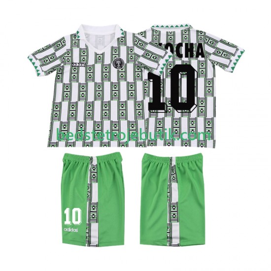Nigeria OKOCHA 10 1994 Retro Børn Udebane Fodboldtrøje Kortærmet