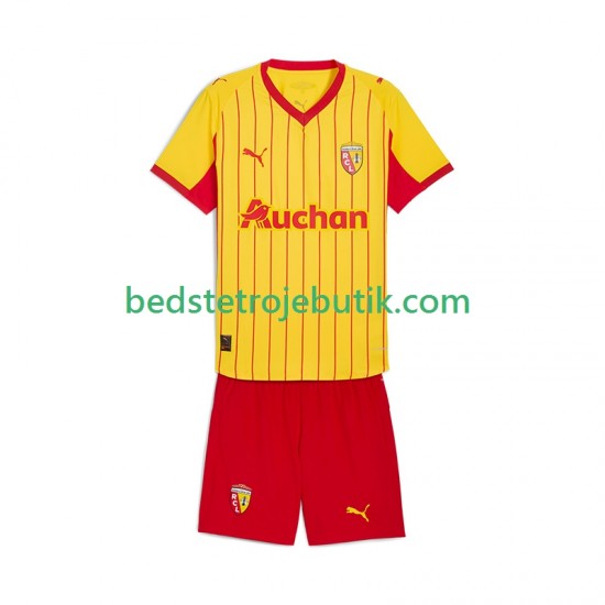 RC Lens Børn Hjemmebane Fodboldtrøje 2025-2026 Kortærmet