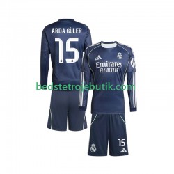 Real Madrid Arda Guler 15 Børn Udebane Fodboldtrøje 2025-2026 Langærmet