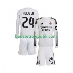 Real Madrid Huijsen 24 Børn Hjemmebane Fodboldtrøje 2025-2026 Langærmet