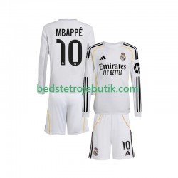 Real Madrid Mbappé Kylian 10 Børn Hjemmebane Fodboldtrøje 2025-2026 Langærmet