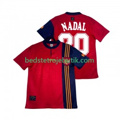 Spanien NADAL 20 1996 Retro Mænd Hjemmebane Fodboldtrøje Kortærmet