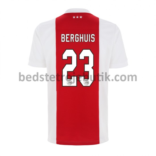 AFC Ajax Steven Berghuis 23 Hjemmebane Fodboldtrøje 2021-2022 Kortærmet