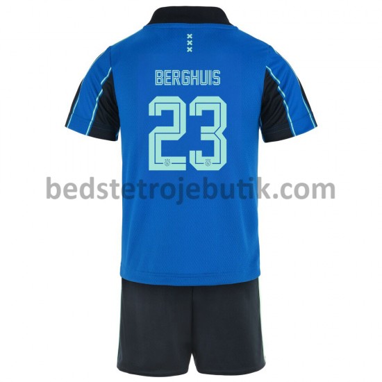 AFC Ajax Steven Berghuis 23 Børn Udebane Fodboldtrøje 2021-2022 Kortærmet