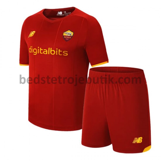 AS Roma Børn Hjemmebane Fodboldtrøje 2021-2022 Kortærmet